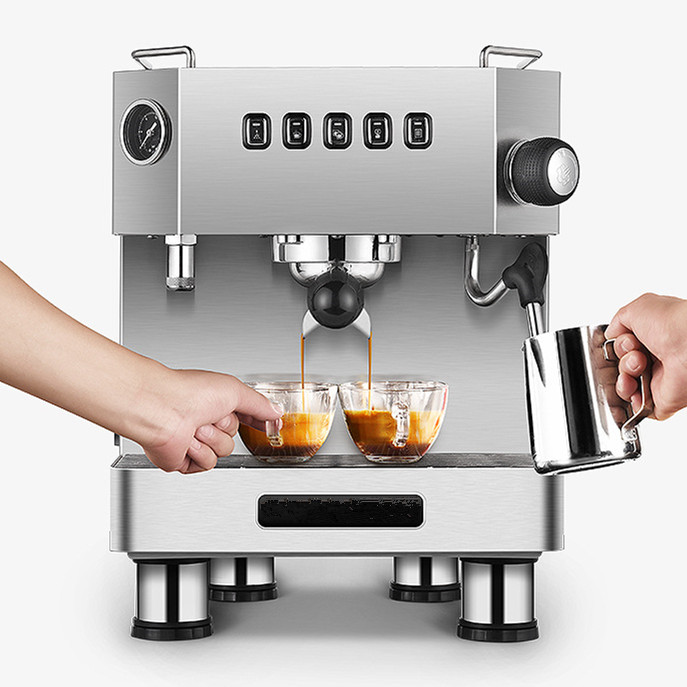Espresso Machine Semi Auto - Cafetera italiana clásica semiautomática, filtro de