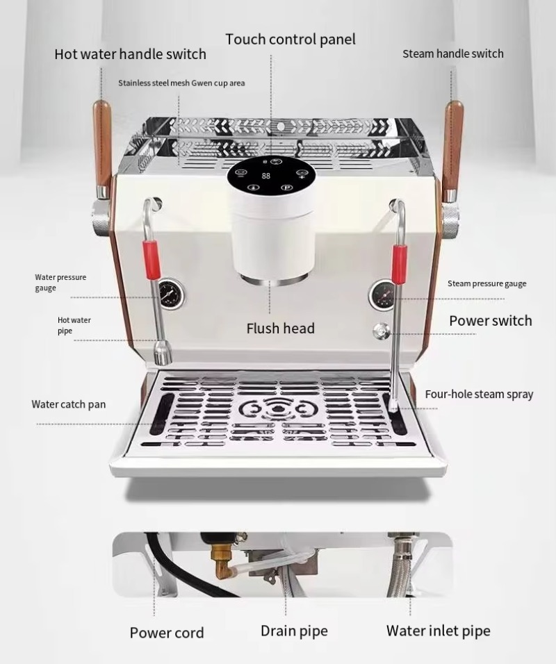 Máquina de Espresso Semiautomá - Espresso Machine Semi Auto reseña y precio